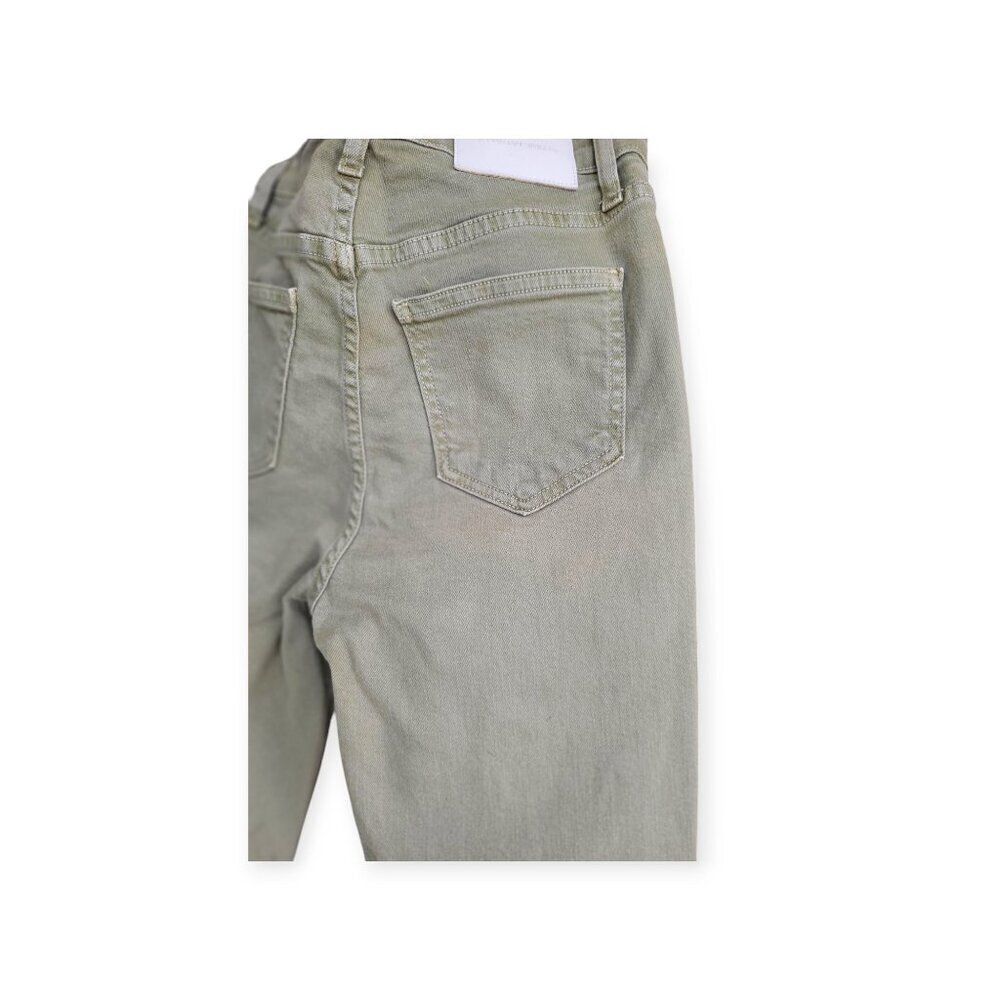 Jonathan Simkhai Green High Rise Frayed Hem Straight Leg Eco-Friendly Jeans 25 - Picture 16 of 16